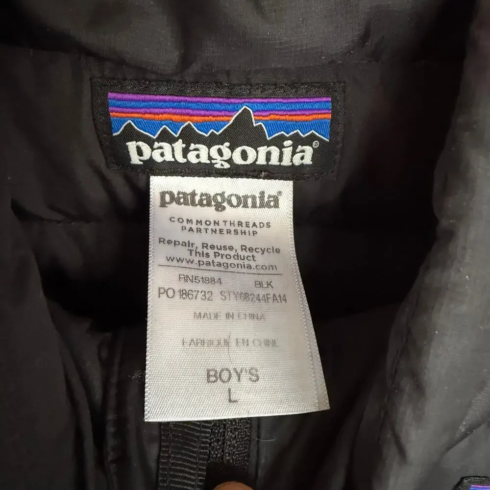 Patagonia‎ Boys Down Sweater Quilted Duckdown Jacket Size Large STY GB244 FA14